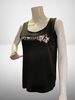 Badger Scoop Women's Tank BLACK with pale pink Logo