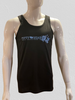 Badger Men's Technical Tank - Black with Blue Logo