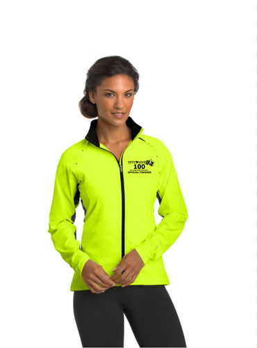 100 Half Marathons Official Finisher Jacket LADIES OGIO Neon Yellow