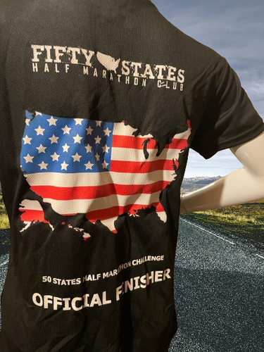 Women's A4 50 States HALF FINISHER Tech Shirt (Black) v-neck