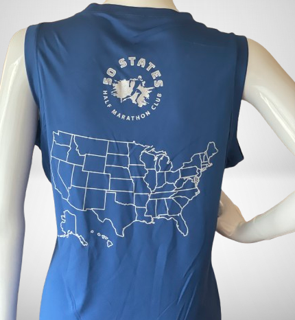 Sport-Tek Ladies Sleeveless Competitor V Neck Tech Shirts ROYAL BLUE with Silver Logo