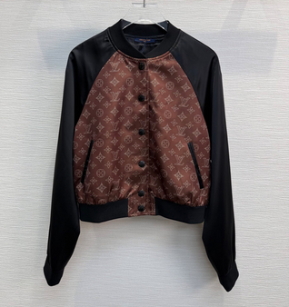 Two-Tone Satin Bomber Jacket