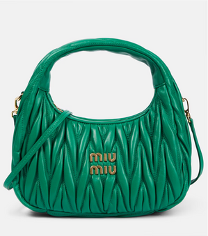 Miu Wander matelassé shoulder bag