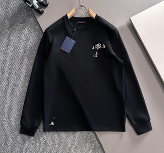 Crewneck Sweatshirt with Embroidered Bird