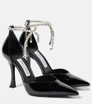 Stevie 100 embellished patent leather pumps