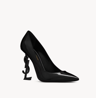 Black opyum pumps in patent leather