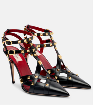 Studdy leather pumps