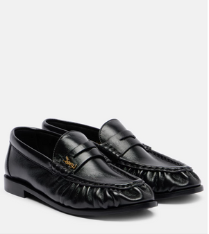 Leather penny loafers