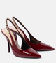 Signoria patent leather slingback pumps