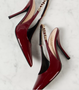 Signoria patent leather slingback pumps