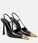 Jeanne 110 leather slingback pumps
