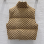 Beige GG Monogram Puffer Vest