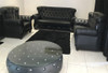 Black leather sofa 