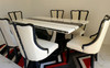 U base 1.6M Marble Dining table +6 chairs