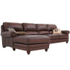 Genuine leather classic style living room sofa