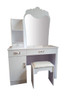 High gloss white dresser  with stool