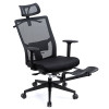  Ergonomic Office Chair High Back Adjustable Mesh Recliner Footrest and Coat Hanger