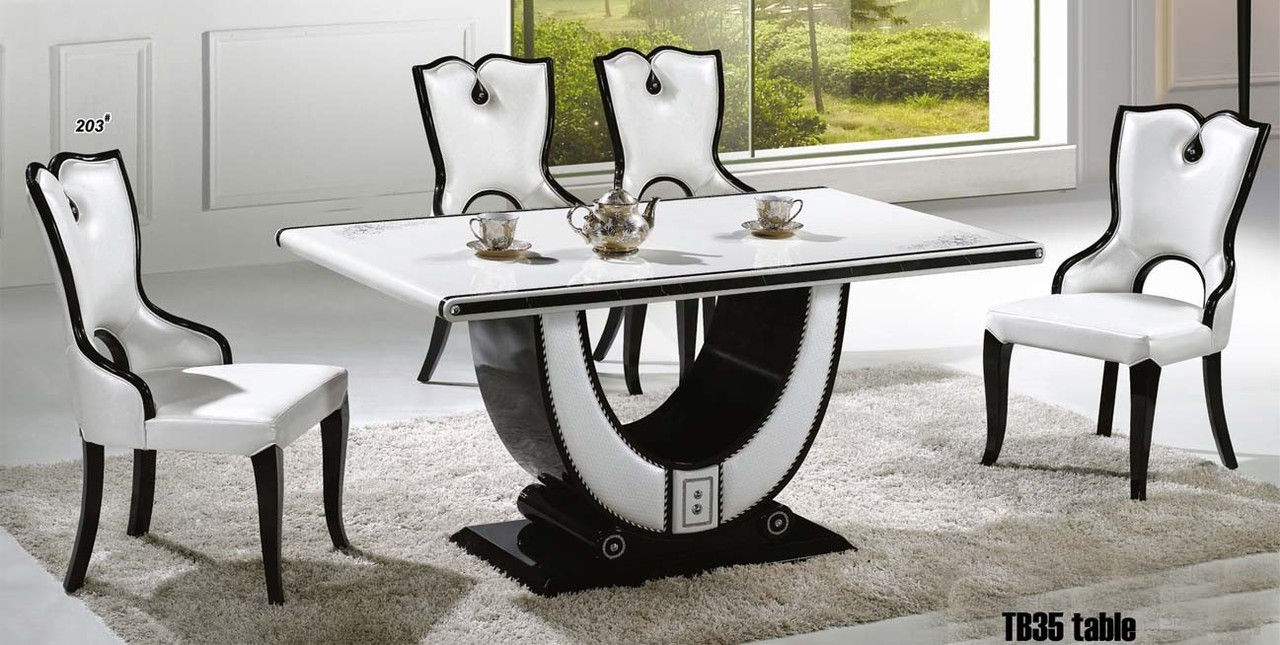 u base 16m marble dining table 6 chairs