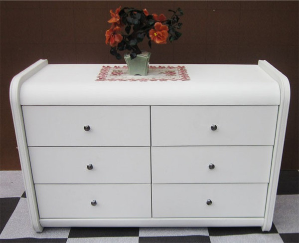 Full white Leather look dressing table