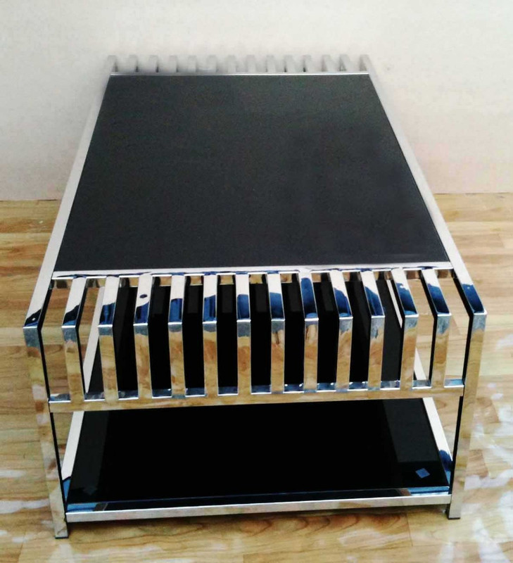 Stainless steel glass coffee tables