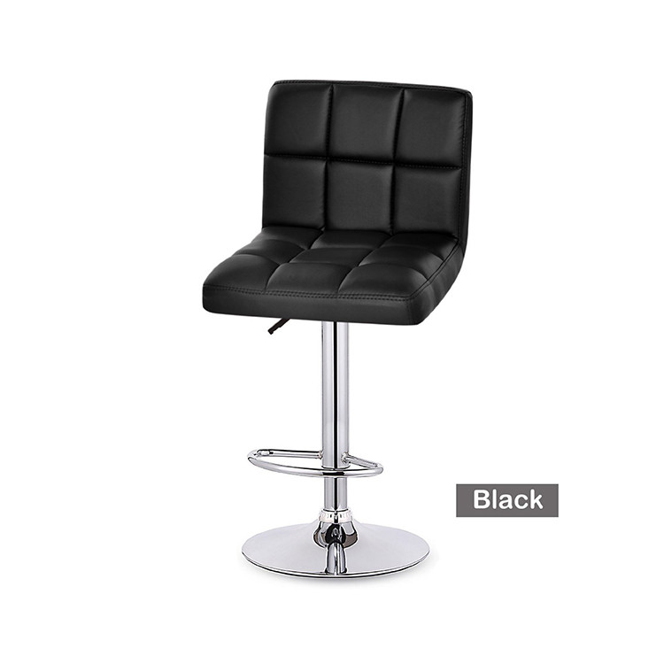High Back Black Bar Stool