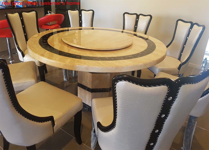 Cheap Round Marble Dining 1 Table And 6 Chairs Warehouse Direct Bargain