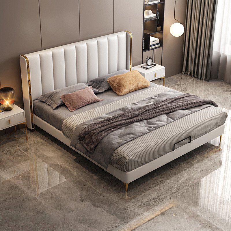 Super modern queen size "911" leather bed