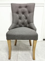 Mordern grey fabric dining chair