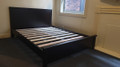 Cue queen,double single walnut or white bed
