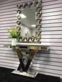 Golden console table