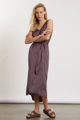 Double V Dress - Ash Violet