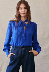 Florence Tie Top - Cosmic Cobalt