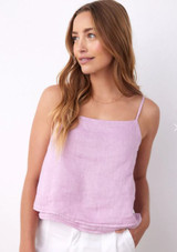 Layered Button Back Cami  - Pale Orchid
