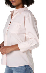  Oversized Classic Button Down - Light Peony 