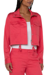 Utility Crop Jacket - Watermelon