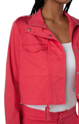 Utility Crop Jacket - Watermelon