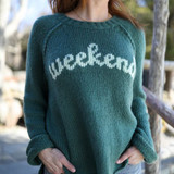 Weekend Raglan Crew Neck Cotton Sweater 