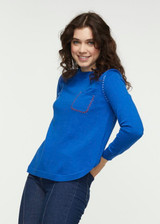 Embroidery Sweater - Blue