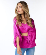 Bell Sleeved Fuchsia Top