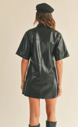 Tenia Love Button Up Dress - Black