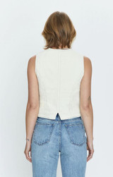 Vero Cropped Vest - Ecru