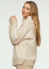 Quarter Zip Sweater - Almond