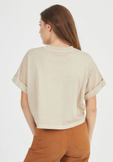 Yosemite Frame Sand Cropped Boyfriend Tee