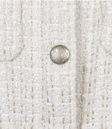  Gilet Short Tweed Sleeveless Jacket - Off White