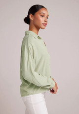 Dolman Sleeve Button Down - Coastal Sage