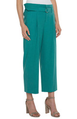 Belted Paperbag Wide Leg Crop - Serpentine