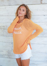 Beach Please Crew - Creamsicle/Breaker White