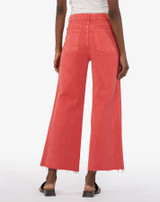 Meg High Rise Fab Ab Wide Leg Raw - Strawberry