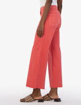 Meg High Rise Fab Ab Wide Leg Raw - Strawberry