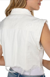 Cropped Sleeveless Jacket - Bright White